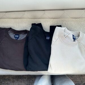 GAP crewneck sweatshirt womens Small Black Brown Beige